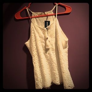 White halter like top!